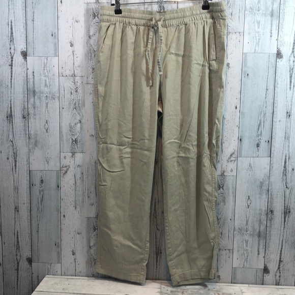 32 Degrees Cool Linen Blend Pull On Ankle Pants Large - Picture 1 of 8